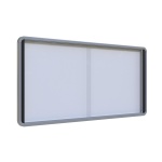 Informationsvitrine zur Wandaufhängung mit Rückwand Stahl weiß 